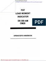Grove Pat Load Moment Indicator Ds350 Am Cm20 Operator Manual
