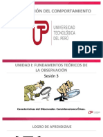 Unidad 1 - Sesion 3 - Caracteristicas Del Observador y Sus Consideraciones Eticas