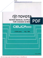 Toyota Celia 4wd Chassis Body Repair Manual