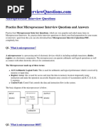 Microprocessor Interview Questions