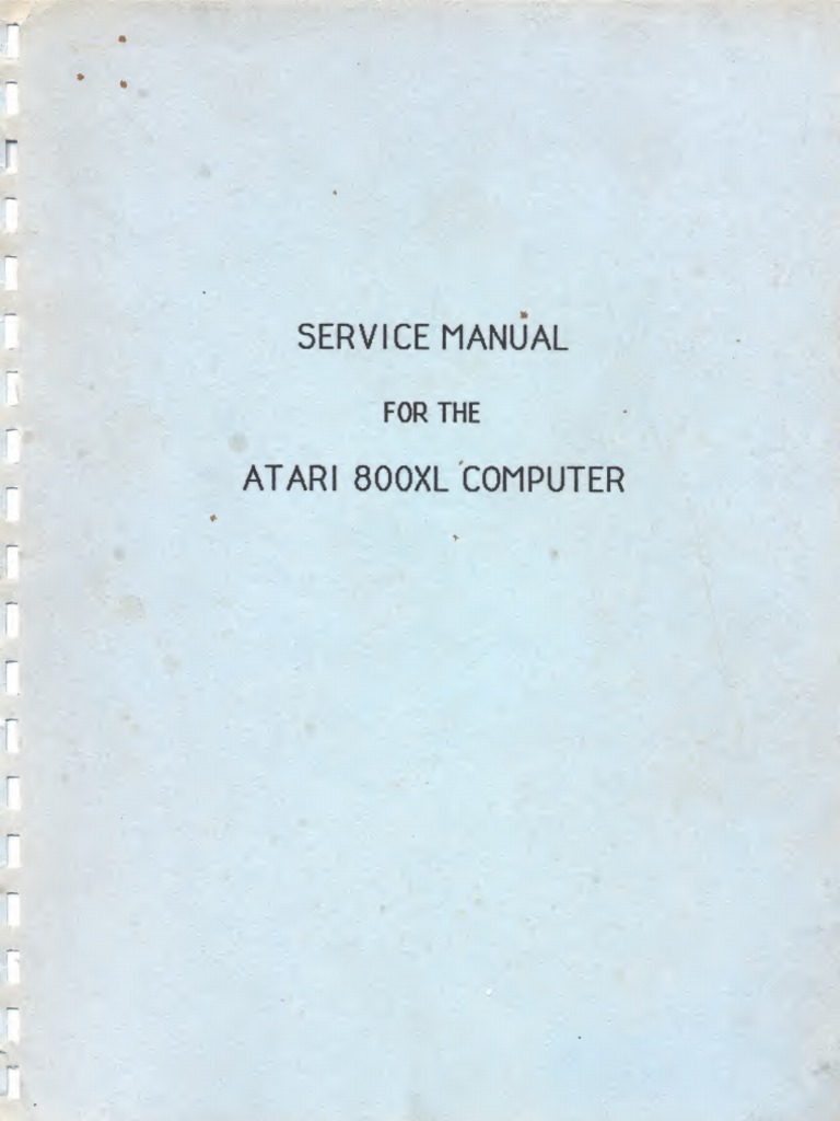 Atari 800XL Service Manual Overview | PDF | Dynamic Random Access ...