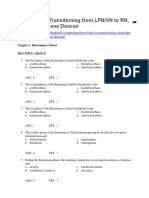 Test Bank For Transitioning From LPN VN To RN 2nd Edition Gene Duncan