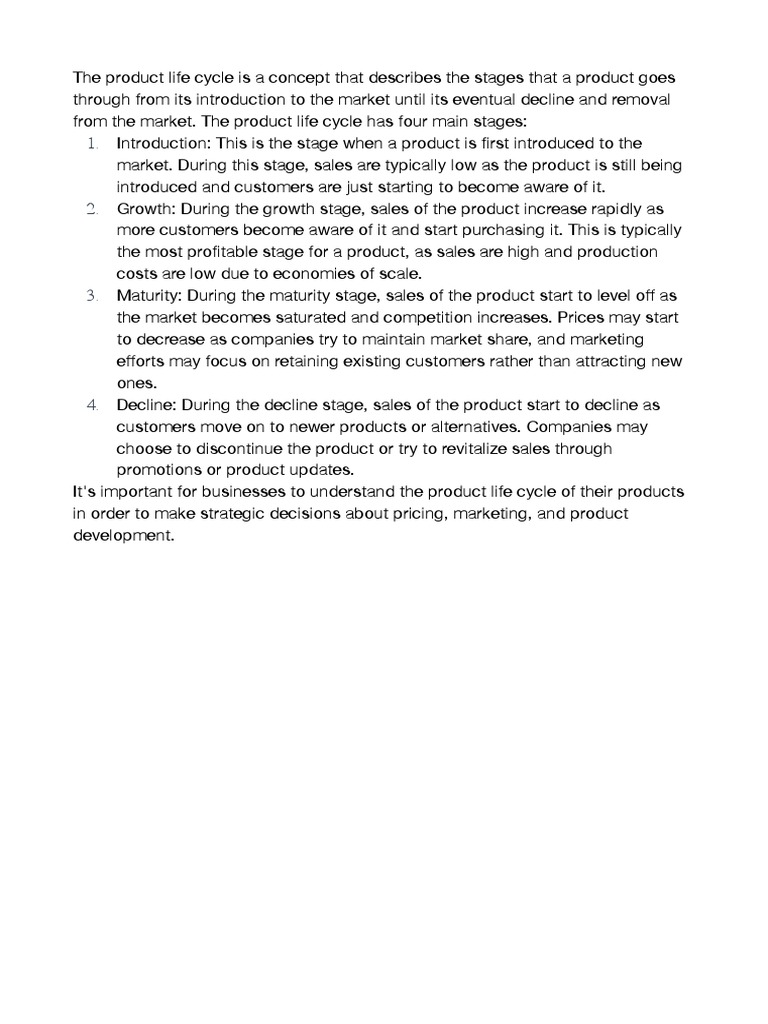 Product Life Cycle PDF
