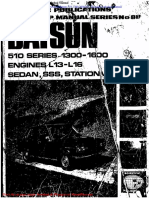Datsun 510 1300 1600 l13 16 Sedan Workshop Manual