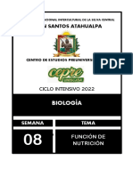 Semana 8 - Biología - Función de Nutrición