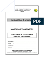 MTs Soal IPA Eksperimen