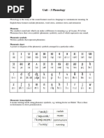 Unit 3 Phonology