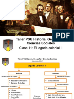 Taller PSU Historia, Geografía y Ciencias Sociales: Clase 11: El Legado Colonial II