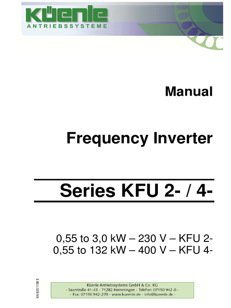 Inversor kuenle PDF Electric Motor Power Inverter