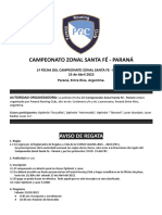 Aviso de Regatas PRC - 1° Fecha Campeonato Zonal - 23 de Abril 2022