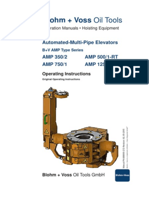 Blohm + Voss Oil Tools: Automated-Multi-Pipe Elevators, PDF, Elevator