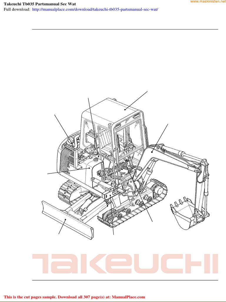 Takeuchi TB035 Parts Manual Overview | PDF | Piston | Washer (Hardware)