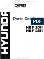 Hyundai Forklift Truck Hbf20 25ii Parts Catalogue