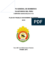 Plan Anual de Trabajo para Combustible Defensa Civil 2019