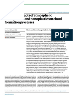 Potential Impacts of Atmospheric Microplastics and Nanoplastics On Cloud Formation Processes