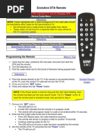 Evolution Dta Remote