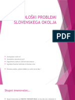 Ekoloski Problemi Slovenskega Okolja