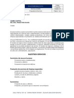 Cotizacion Servicio de Aseo Campo Capital Medio Tiempo Mañana