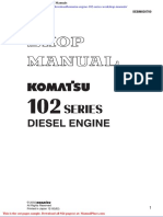 Komatsu Engine 102 Series Workshop Manuals