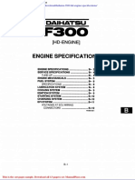 Daihatsu f300 HD Engine Specifications