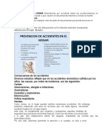 ACCIDENTES EN EL HOGAR Entendemos Por Accidente Todos Los Acontecimientos No Causas de Un Accidente