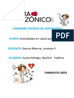 Carrerra Tecnica de Enfermeria Curso Docente Alumna