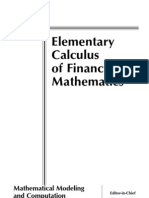 Elementary Calculus of Financial Mathematics Monographs On Mathematical Modeling and Computation