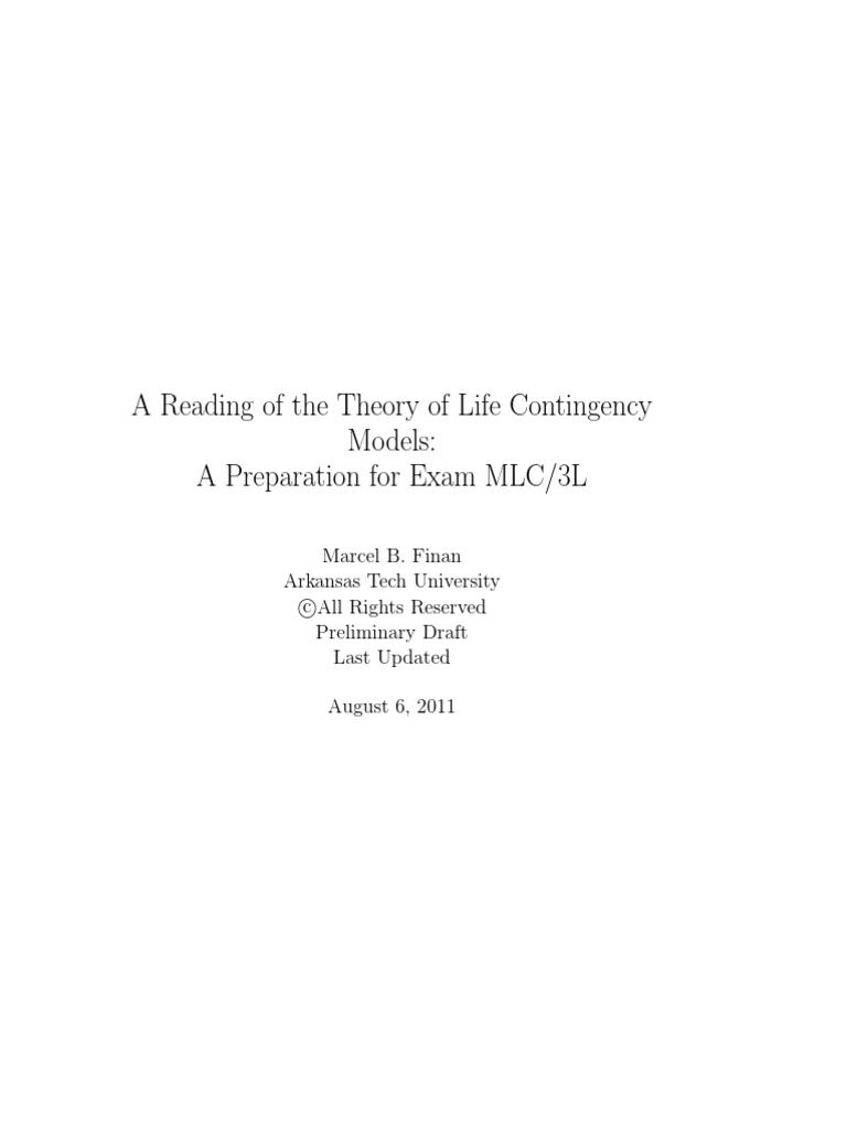 Exam MLC Finan | PDF | Probability Distribution | Interest