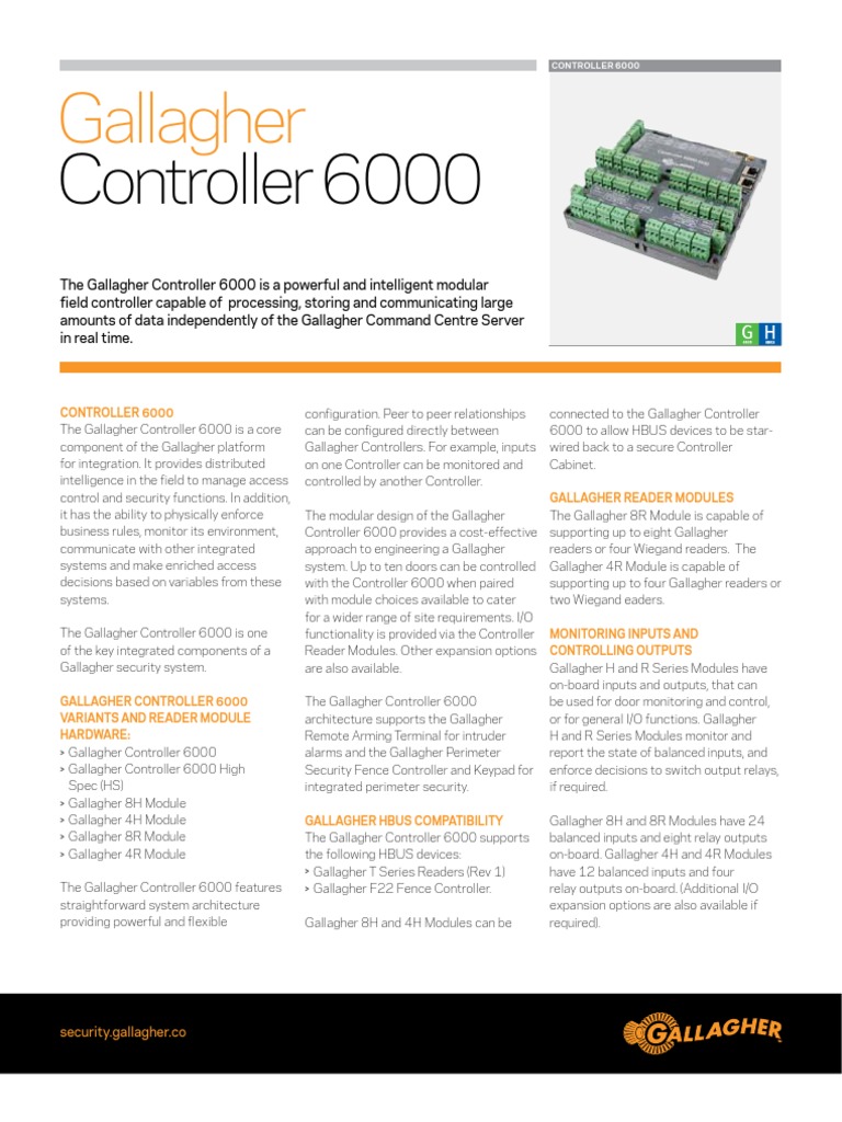 Controller 6000: Gallagher | PDF | Computer Network | Internet Protocols