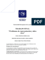 Trabajo Final "Problemas de Representación y Ultra Vires": Universidad San Ignacio de Loyola