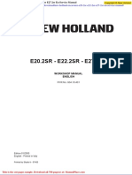 New Holland Excavator E20 2sr E22 2sr E27 2sr en Service Manual