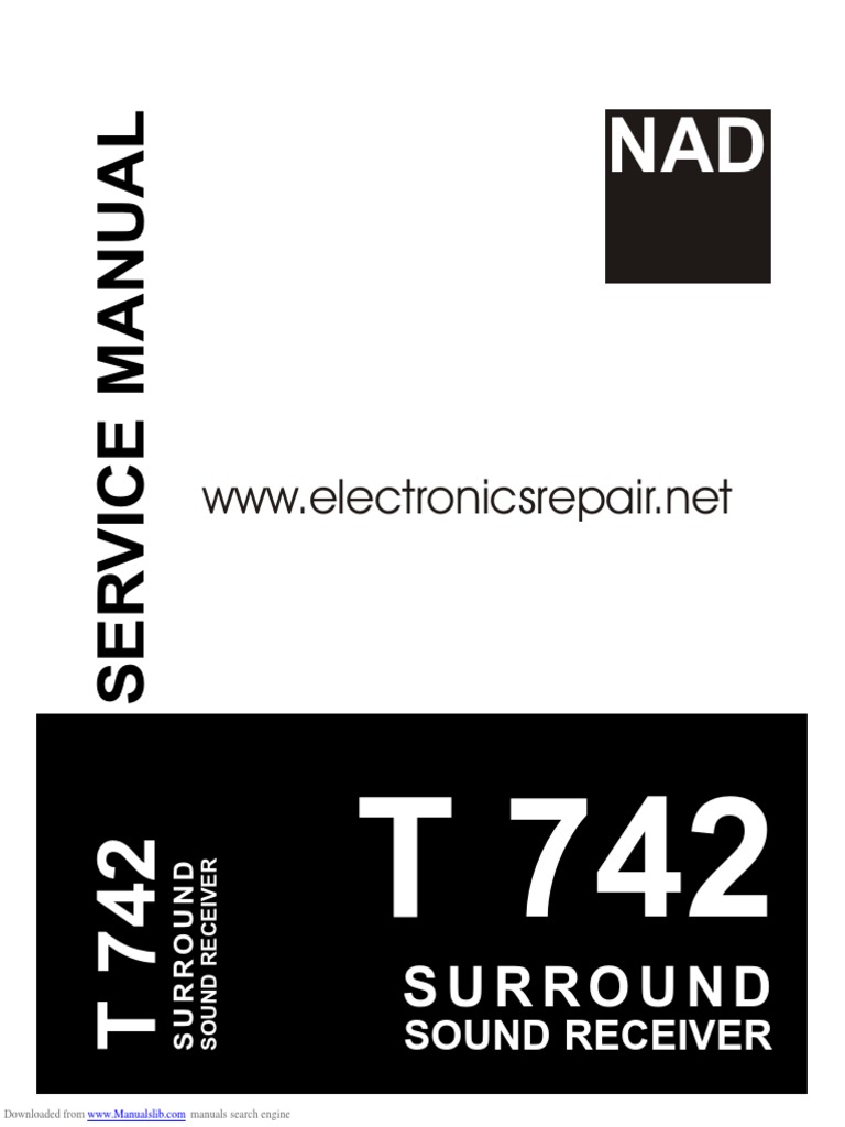 NAD T742 Surround Sound Receiver Manual | PDF | Frequency Modulation ...
