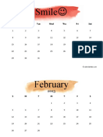 2023 Printable Mini Calendar