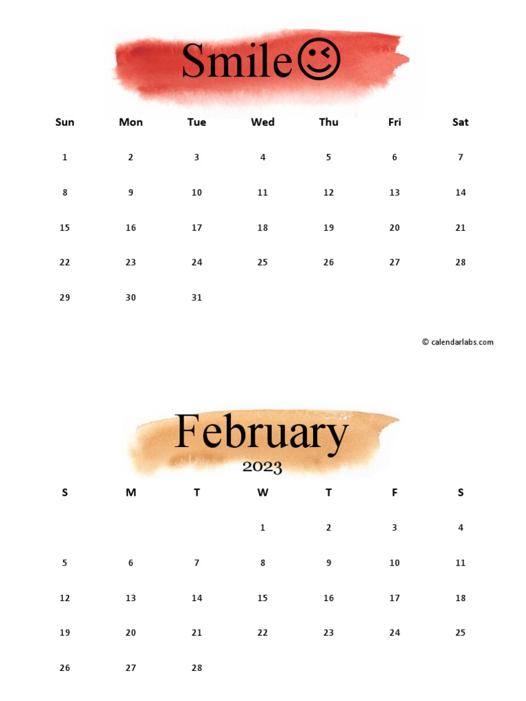 2023 Printable Mini Calendar | PDF