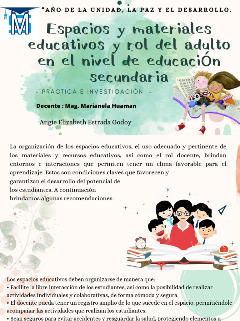 Espacios y Materiales Educativos y Rol Del Adulto en El Nivel de ...