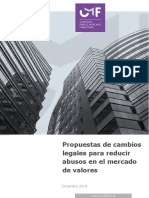 Propuestas de Cambios Legales para Reducir Abusos en El Mercado de Valores - CMF (2019)