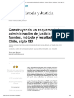 Pauline Bilot, 2013. Construyendo Un Esquema de La Administración de Justicia - Fuentes, Método y Resultados. Chile, Siglo XIX