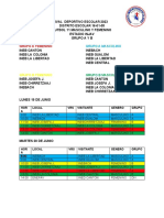 Calendario de Festival Deportivo Escolar 2023 Fase Semifinal