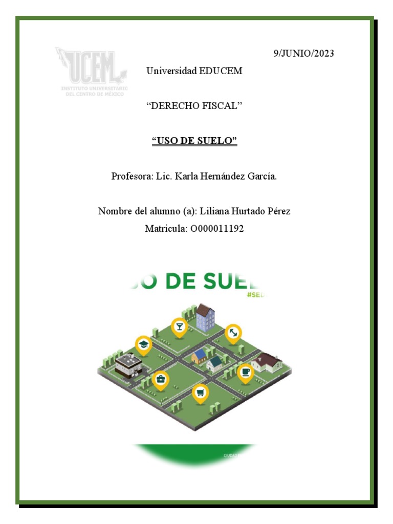 Uso De Suelo Pdf Planificación Urbana Economias