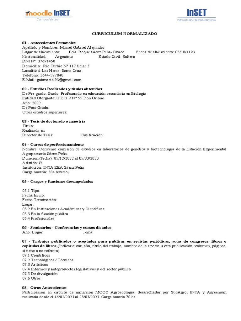 Cv normalizado pdf
