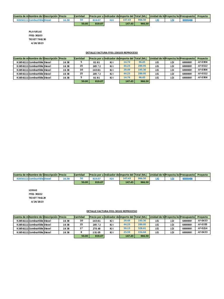 Formato De Combustible Reproceso Abril Pdf Industria Energetica