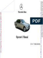 Mercedes Benz S 350 Turbodiesel Operators Manual