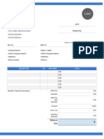 Wide Margin Word Invoice Template