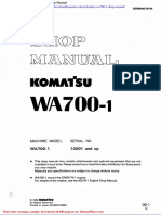Komatsu Wheel Loaders Wa700 1 Shop Manual