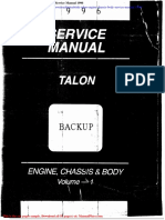 Mitsubishi Talon Engine Chassis Body Service Manual 1996
