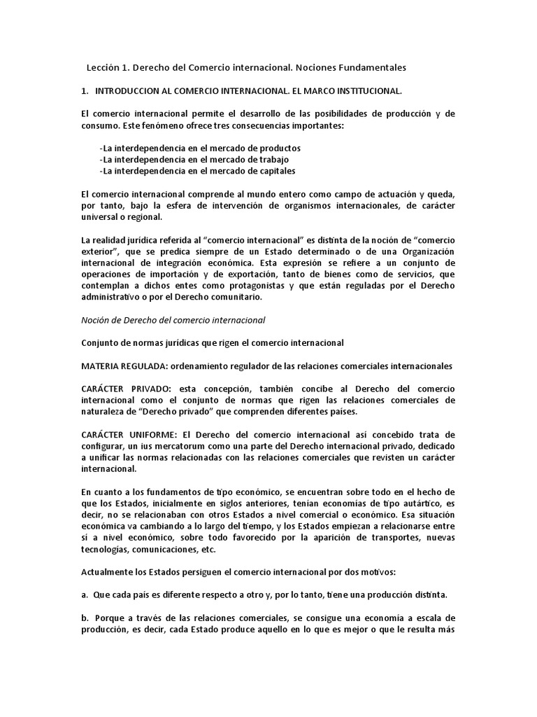 Tema 1 Comercio | PDF | Comercio | El comercio internacional