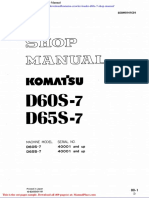 Komatsu Crawler Loader d60s 7 Shop Manual
