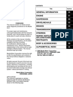 Mazda Cx7 2007 Workshop Manual