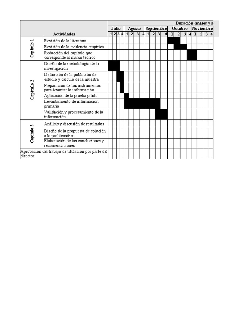 Cronograma de Actividades para Tesis | PDF