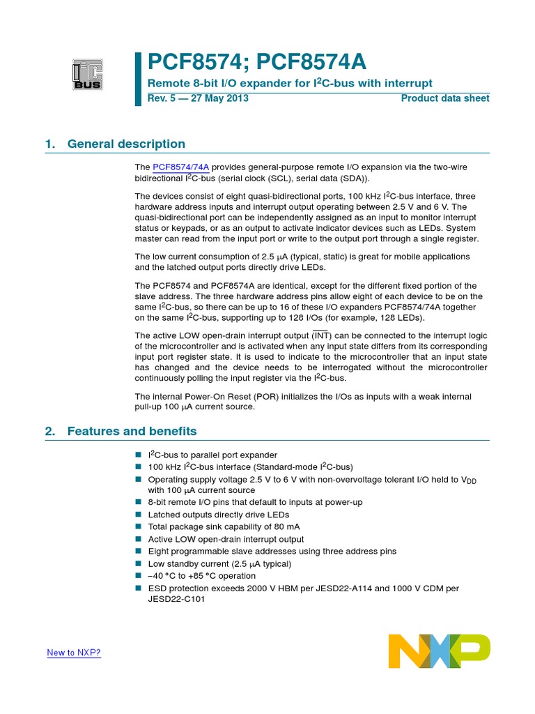 Pcf8574a Pdf